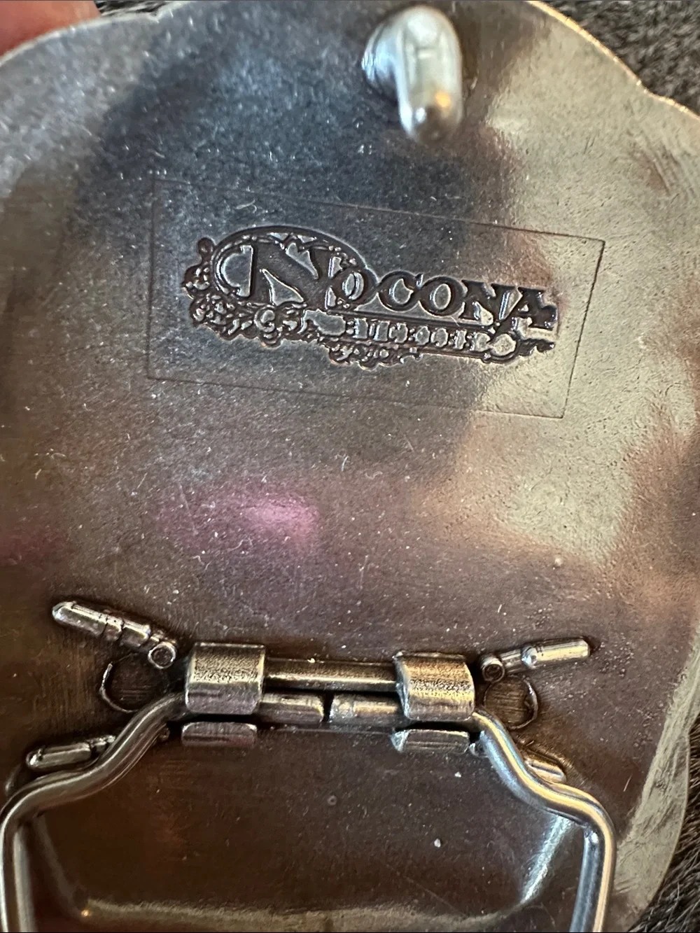 Nocona Silver Floral Decorative Belt Buckle